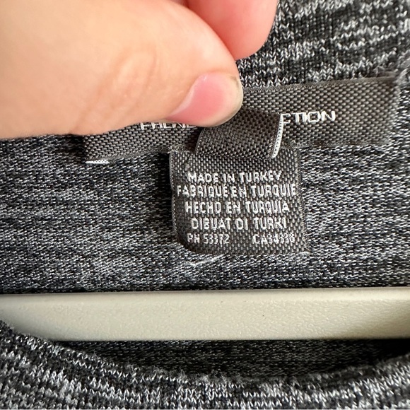 French Connection Gray Long Sleeve Knit Maxi Dress Large - Picture 3 of 11